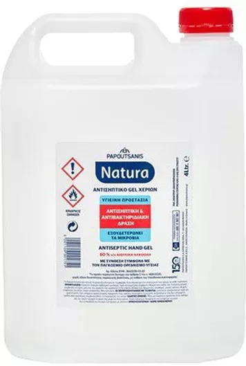 Gel Χεριών Ready με Αντισηπτική Δράση & με 80% Αλκοόλη 4lt NATURA/4LT