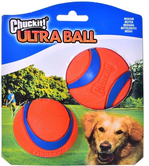 Παιχνίδι Σκύλουα Chuckit Ultraball Μπάλα Σκύλου 6cm Πορτοκαλί 2τμχ.