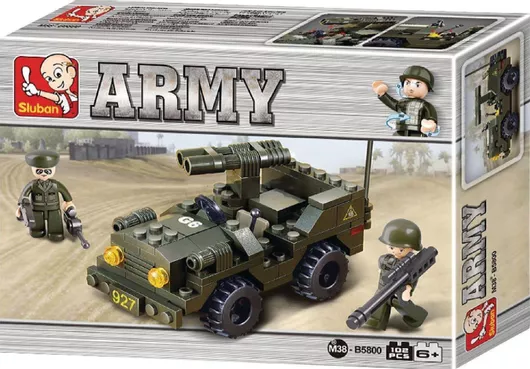 Τουβλάκι Sluban Army: Jeep για 6+ Ετών 102τμχ