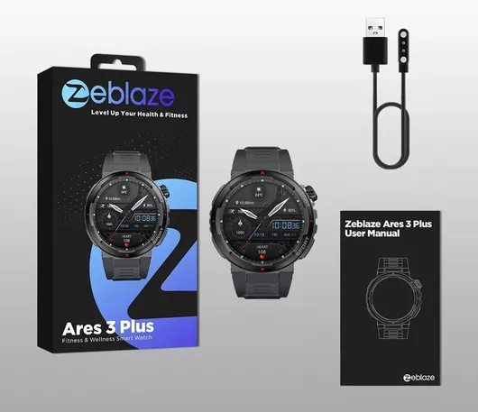 Smartwatch Zeblaze Ares 3 Plus 1.43" Silicone Strap Black