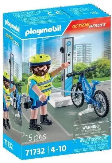 Playmobil Action Heroes Αστυνομικός με Ηλεκτρικό Ποδήλατο για 4-10 ετών