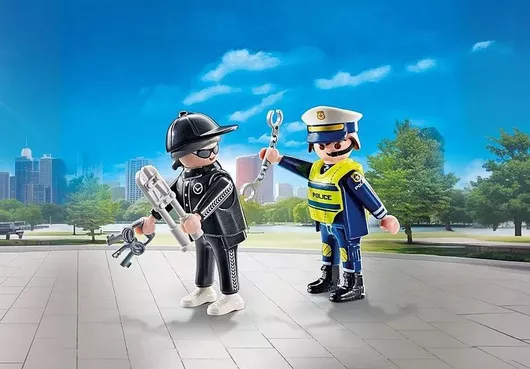 Playmobil Duo Pack Αστυνόμος & Διαρρήκτης για 4-10 ετών