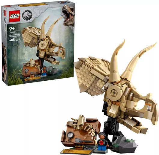 Lego Jurassic World: Dinosaur Fossils Triceratops Skull για 9+ Ετών #76969