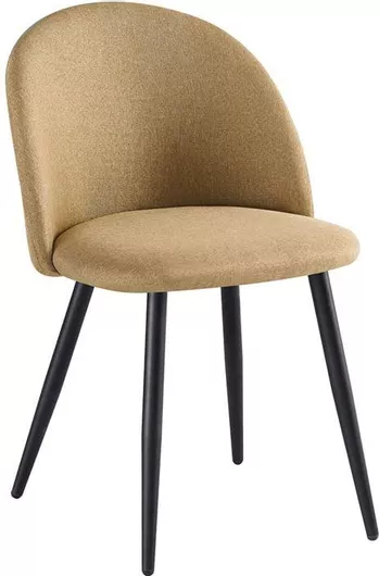 Καρέκλα Τραπεζαρίας Woodwell BELLA Μεταλλική Ύφασμα 50x56x80cm 4τμχ Gold Brown