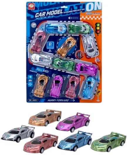 Αυτοκινητάκι Tradesor Σετ 12τμχ Πολύχρωμο για 3+ Ετών