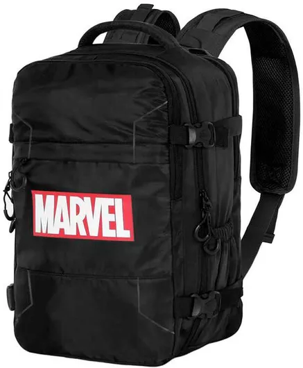 Σχολική Τσάντα Δημοτικού Πλάτης Karactermania Marvel Logo Mercury Μαύρο