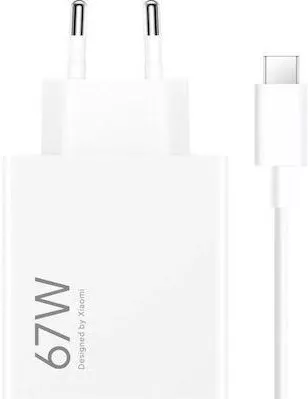 Xiaomi Φορτιστής με Θύρα USB-A & Καλώδιο USB-C 67W Power Delivery Λευκός HyperCharge Combo BHR9465EU