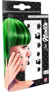 Αποκριάτικο Αξεσουάρ Widmann Νύχια με Γάτες Μαύρο