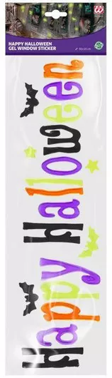Αποκριάτικο Αξεσουάρ Widmann Αυτοκόλλητο Happy Halloween Πολύχρωμο