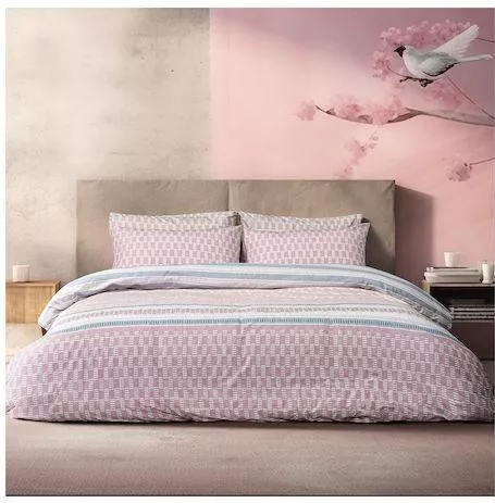 Μαξιλαροθήκη Lino Home Βαμβακερή με Φάσα 50x50cm Alio Old Pink