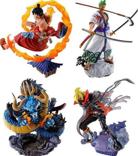 Statue Megahouse MEHO518516-SET One Piece Petitrama PVC Mini Logbox Re Birth Wano Kuni Vol. 1 Set 9cm
