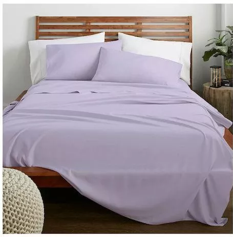 Μαξιλαροθήκη Lino Home Βαμβακερή με Φάσα 50x50cm Claro Lilac