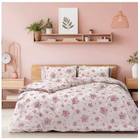 Μαξιλαροθήκη Lino Home Βαμβάκι & Πολυεστέρας με Φάσα 50x50cm Mazzo Pink 