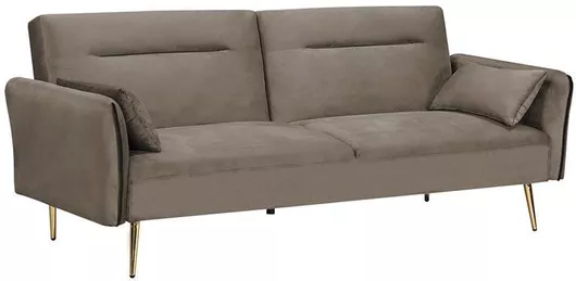 Καναπές Κρεβάτι Woodwell Flick Τριθέσιος Ύφασμα Velure 211x87x81cm Καφέ