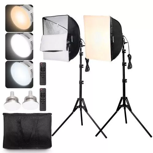 Σετ Φωτισμού Vevor Softbox 16x16 Ίντσες 3000-6500K με Ρυθμιζόμενη Βάση