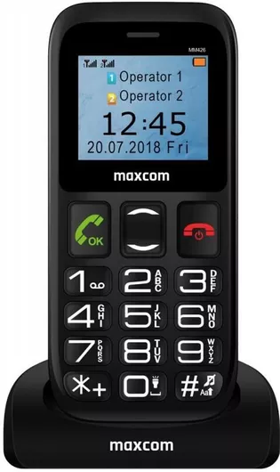 Κινητό MaxCom MM426 SE Dual SIM Κινητό με Μεγάλα Κουμπιά Ελληνικό Μενού Μαύρο