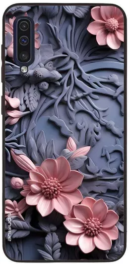 Θήκη Κινητού Sonique 3D Flower Series Back Cover για Samsung Galaxy A50/A50s/A30s Πλαστικό Ροζ/Γκρι