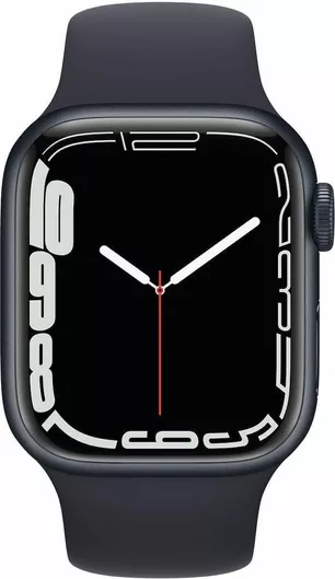 Apple Watch Series 7 41mm Aluminium Case & Silicone Strap Midnight Black