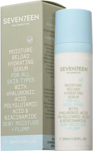 Serum Προσώπου Seventeen Ενυδατικό & Αντιγηραντικό με Νιασιναμίδη & Υαλουρονικό Οξύ για Λάμψη 30ml
