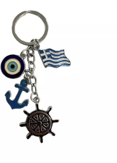 Μπρελόκ Tradesor Τουριστικό Souvenir Σετ Ματάκι/Greece 12τμχ