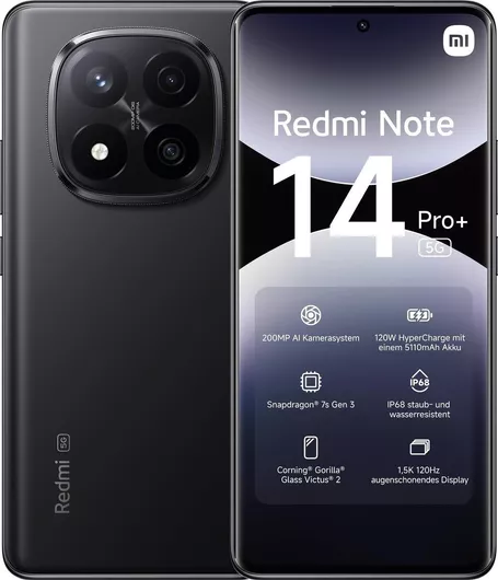 Xiaomi Redmi Note 14 Pro+ NFC 5G 8GB 256GB Midnight Black
