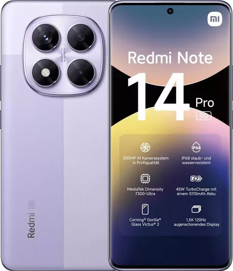 Xiaomi Redmi Note 14 Pro NFC 5G 8GB 256GB Lavender Purple