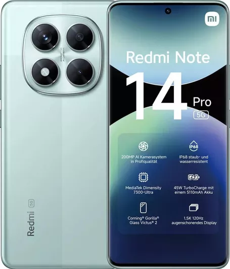 Xiaomi Redmi Note 14 Pro NFC 5G 8GB 256GB Coral Green