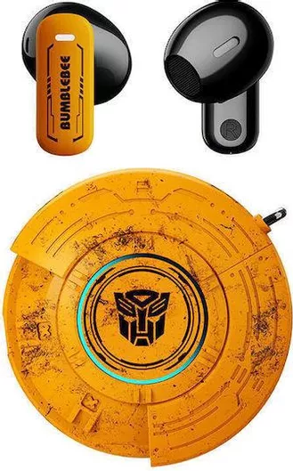 The Transformers TF-T31 In-ear Bluetooth Handsfree Ακουστικά με Θήκη Φόρτισης Κίτρινο