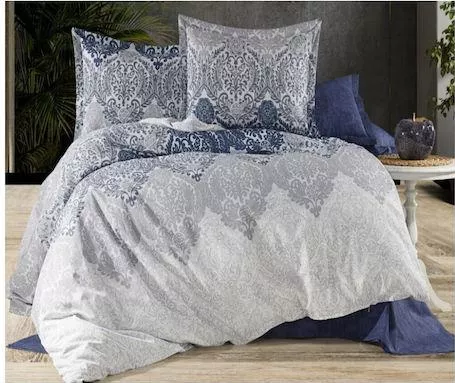 Σετ Μαξιλαροθήκες MayHome Βαμβάκι & Πολυεστέρας με Φάσα 50x70cm Μπλε