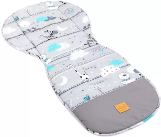 Στρώμα Καροτσιού Jukki 2 Όψεων Zebra Γκρι