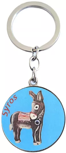 Μπρελόκ Best Gifts Γυάλινο Διπλής Όψεως Γαϊδουράκι Σύρος
