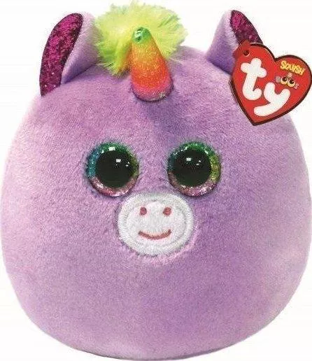 Μπρελόκ Ty Squishy Beanies Rosette Λούτρινο Μονόκερος 8.5cm Κλιπ Μοβ