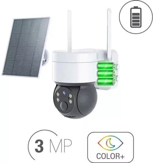 Κάμερα Παρακολούθησης EOS Vision SPD-300SOL/W IP Εξωτερικού Χώρου με Wifi & Ηλιακό Πάνελ 3MP Λευκό