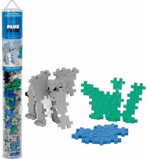 Τουβλάκια Giochi Preziosi Plus Plus Ελέφαντας σε Σωλήνα Σετ 100τμχ για 5+ Ετών