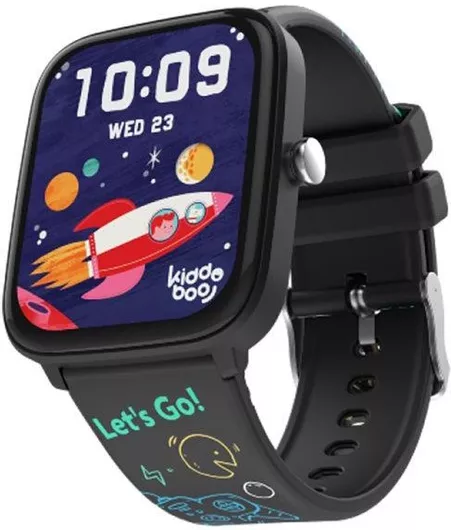 Παιδικό Ρολόι Kiddoboo Smartwatch 2.0 Ψηφιακό Πλαστικό Λουράκι Μαύρο