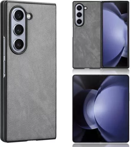 Θήκη Κινητού Litchi Texture Back Cover για Samsung Galaxy Z Fold6 Πλαστικό Γκρι