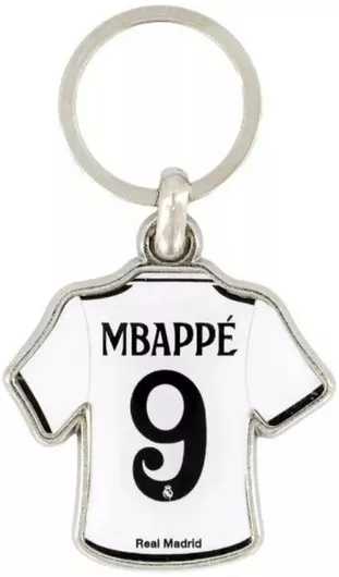 Μπρελόκ Real Madrid Mεταλλικό Real Madrid Φανέλα Mbappe Λευκό