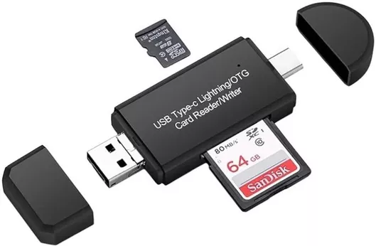 Card Reader Micro SD 4 σε 1 USB 2.0 Type-C & Lightning για Απόλυτη Συμβατότητα