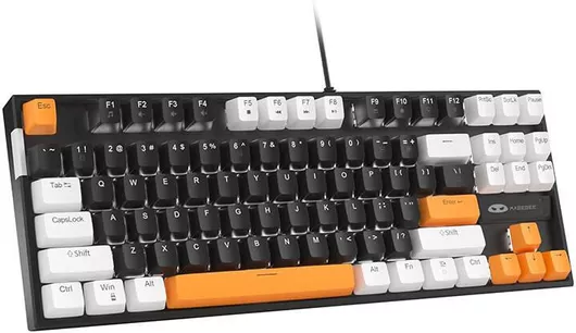 Gaming Μηχανικό Πληκτρολόγιο MageGee MK-STAR Tenkeyless με Custom Brown Διακόπτες & Φωτιζόμενα Πλήκτρα Αγγλικό US Μαύρο/Λευκό