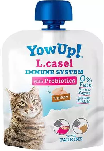 Snack Γάτας Yowup L.Casei Pouch με Γαλοπούλα & Προβιοτικά 85gr