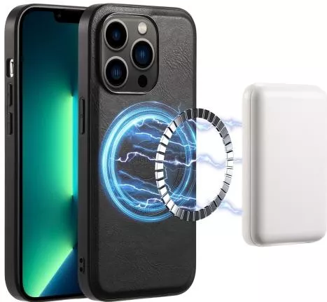 Θήκη Κινητού Back Cover για Apple iPhone 13 Pro Max Denior Cowhide με MagSafe Δερματίνη Μαύρο