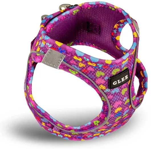 Σαμαράκι Σκύλου Glee Γιλέκο Hearts Saddle XXXS 20-24x24-28cm Μοβ