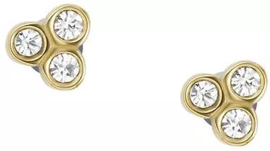 Γυναικεία Σκουλαρίκια Καρφωτά Fossil Sadie Trio Glitz από Ατσάλι Επιχρυσωμένα με Πέτρες
