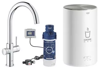 Μπαταρία Κουζίνας Grohe 30083001 Πάγκου Ασημί 