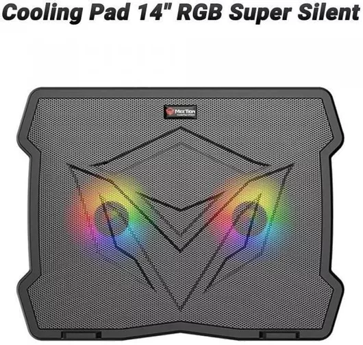 Cooling Pad MT-CP2020 έως 15.6'' με 2 Ανεμιστήρες & Φωτισμό Μαύρο