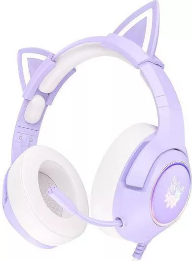 Onikuma K9 Over Ear Gaming Headset με σύνδεση 3.5mm/USB Μοβ