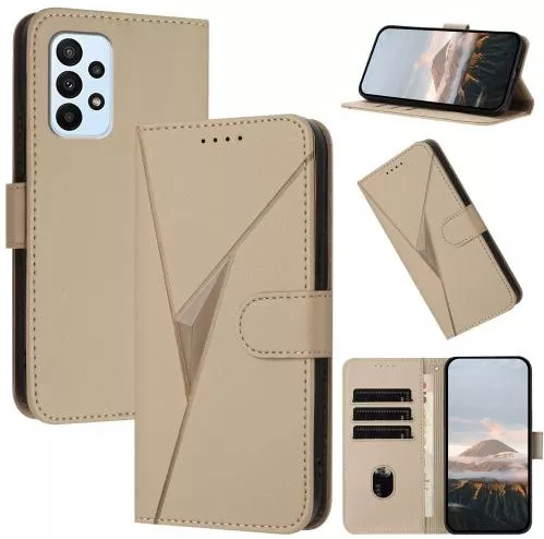 Θήκη Κινητού Book Cover για Samsung Galaxy A23 4G Δερματίνη με Σταντ Χρυσό