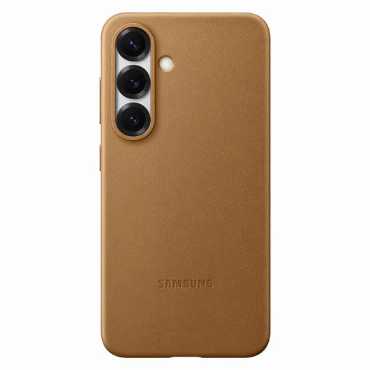 Samsung Back Cover Δερμάτινο Χρυσό Galaxy S25