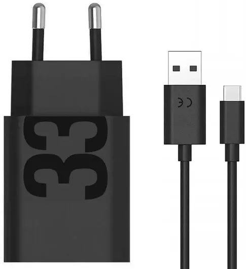 Motorola Φορτιστής με Θύρα USB-A & Καλώδιο USB-C 33W Power Delivery Μαύρος Turbopower