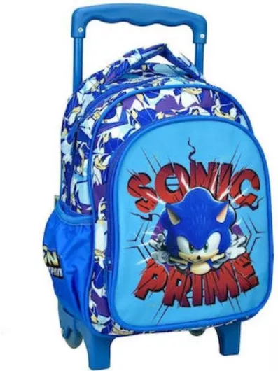 Σχολική Τσάντα Νηπίου Τρόλεϊ Gim Sonic Prime Μπλε